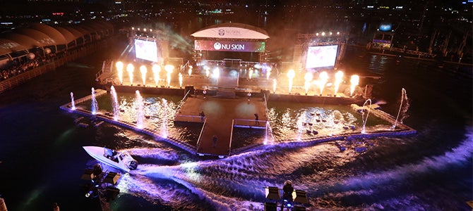 Floating water show for Nuskin’s greater china success celebration